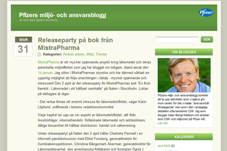 företagsblogg Pfizer