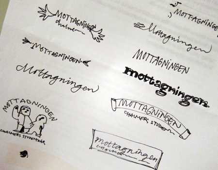 logotyp - skisser på papper logotyp - skisser på papper
